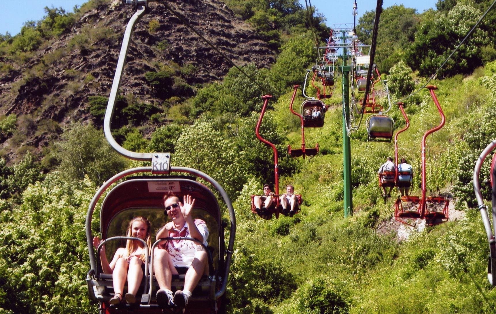 Cochemer Sesselbahn mit Blick über die Mosel